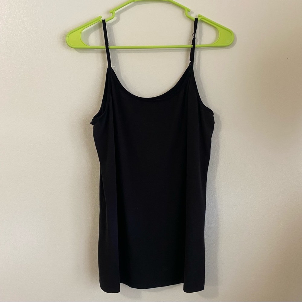 a1661-A1~ Time and Tru~Size XL Woman Top~Womens~Spaghetti Strap Tank Top~Black